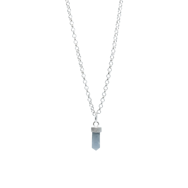 Collier Aigue-Marine en argent 925 - 40cm