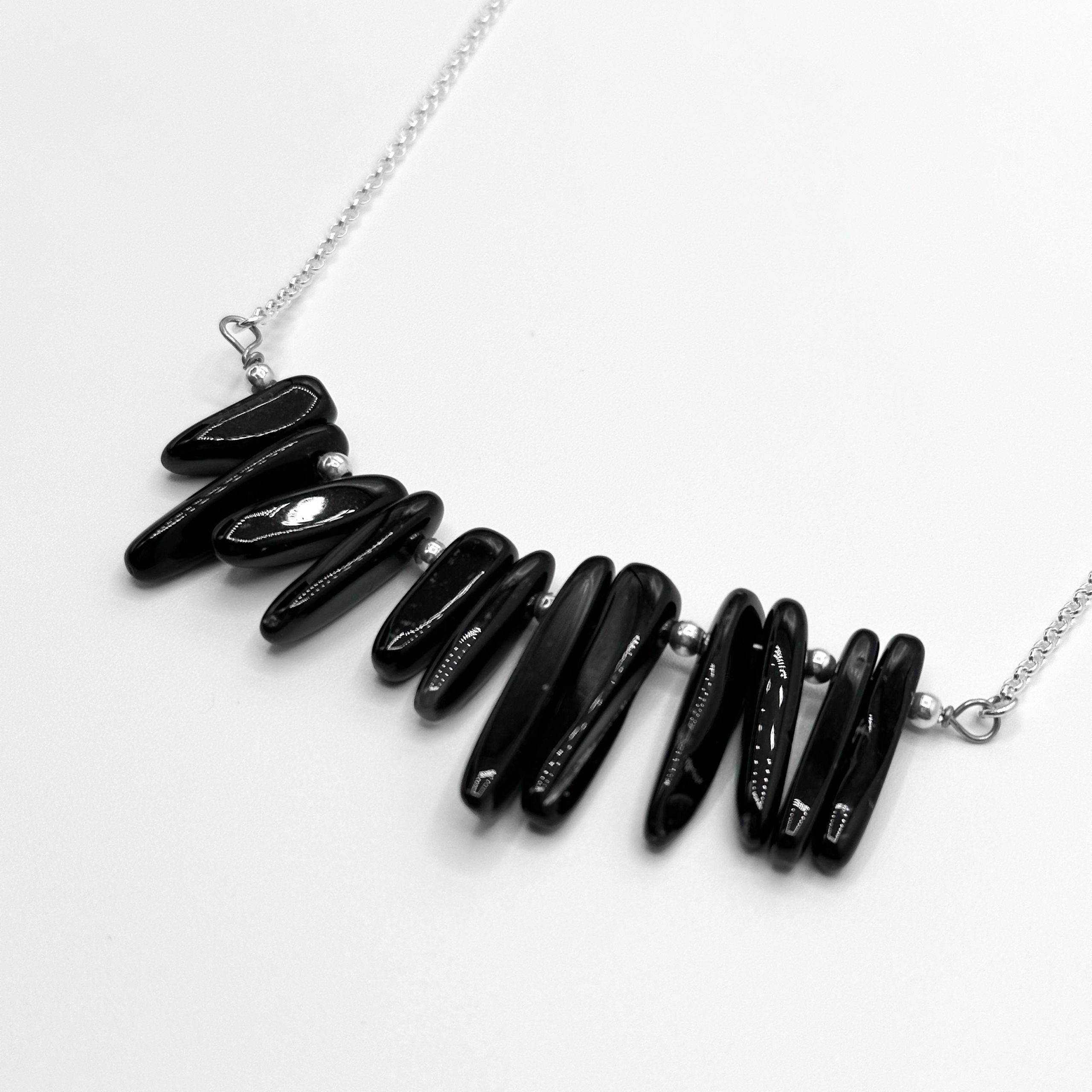 Collier Chaîne Élégance Onyx en Argent 925 - 40cm