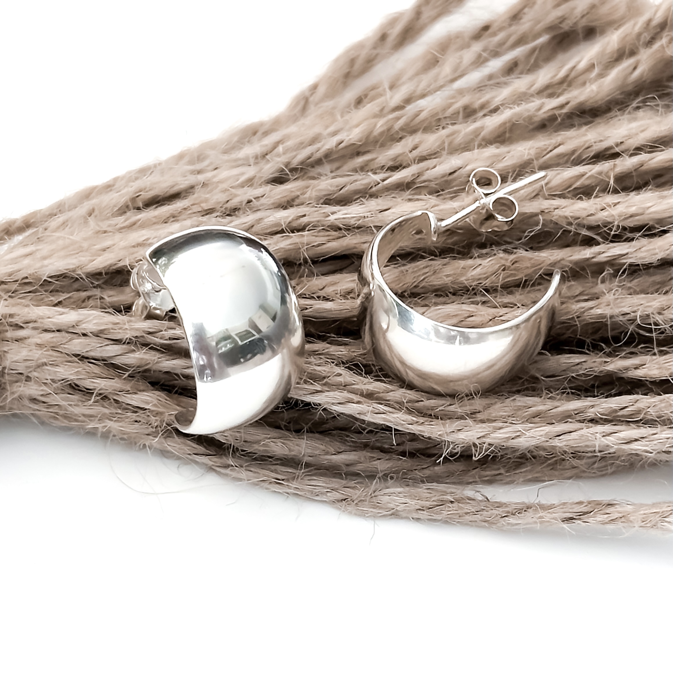 Boucles d'oreilles Éclats Circulaires en argent 925