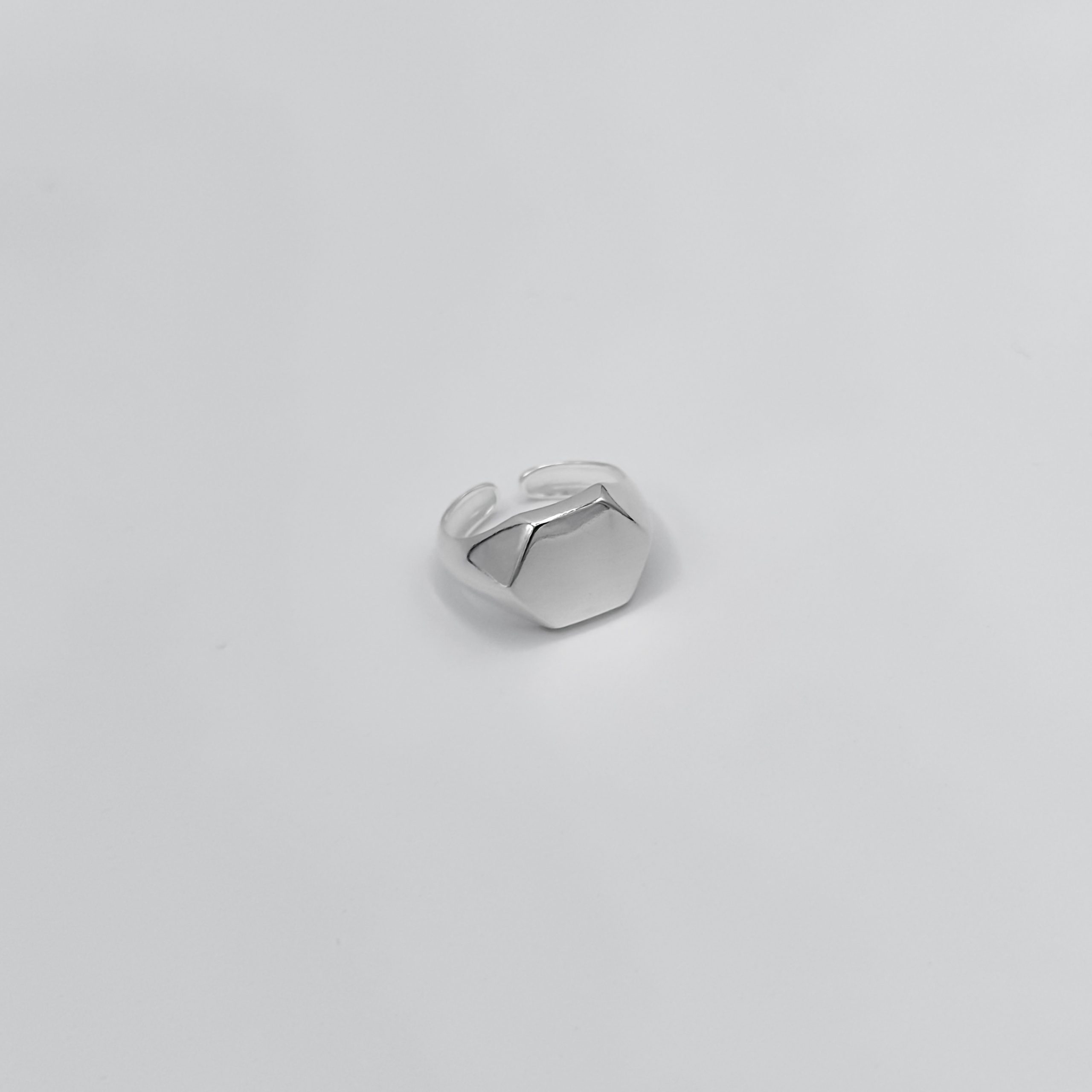 Bague phalange Hexagon en argent 925