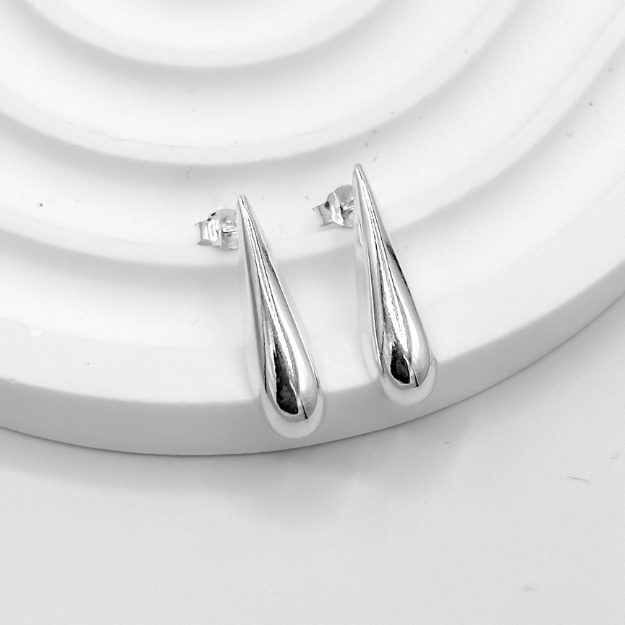 Boucles d’oreilles Goutte Fine Grande – Argent 925