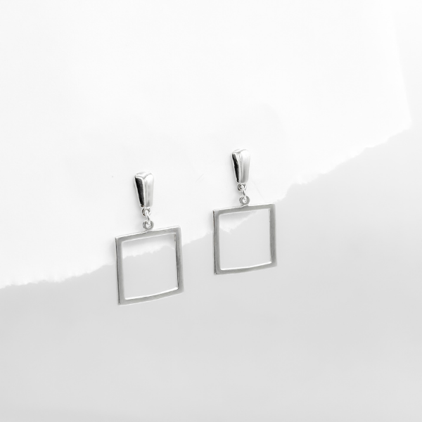 Boucles d’oreilles Structure en argent 925